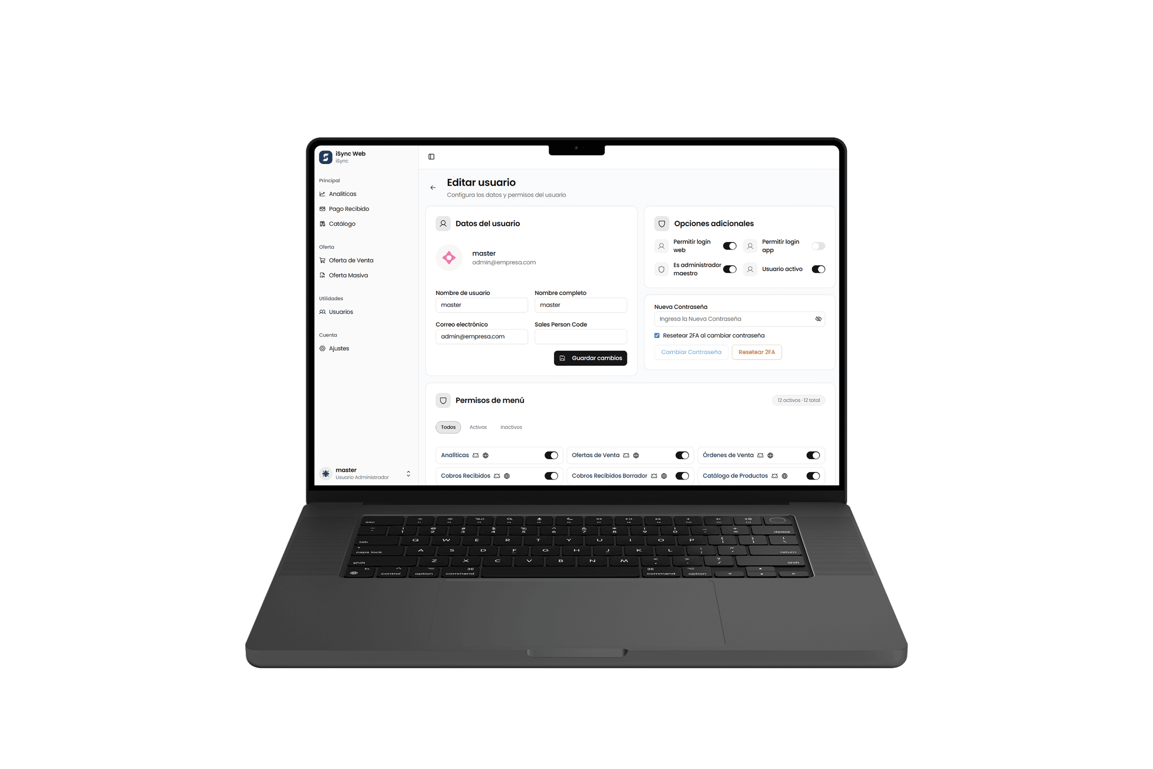 Macbook iSync web