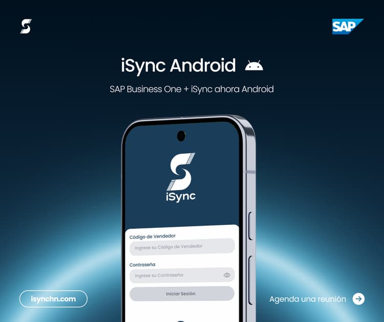 App móvil iSync para vendedores en ruta